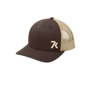 7k Retro Trucker Cap - Chocolate Brown/ Khaki