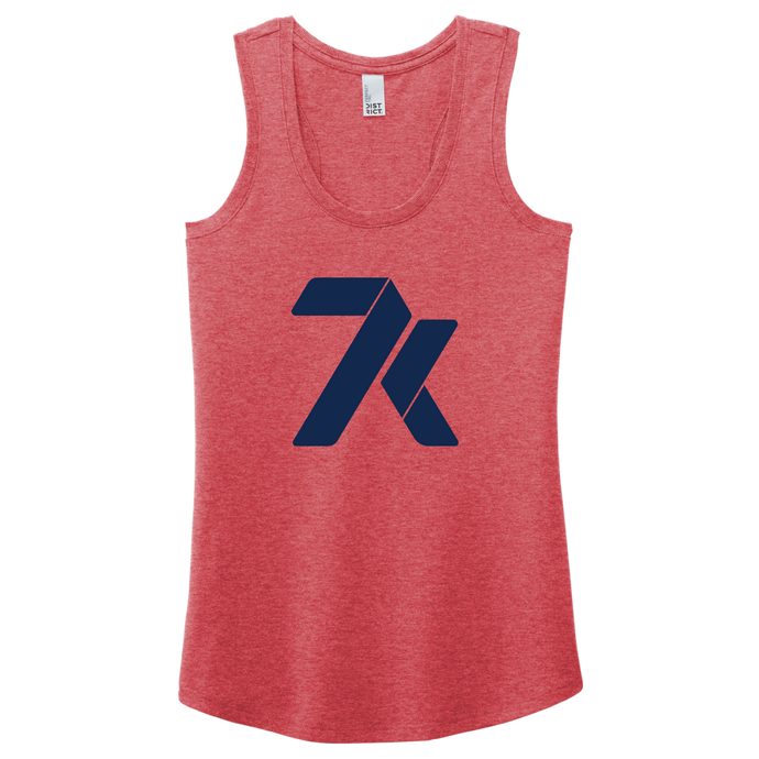 7k Women's Racerback Tank - Red Frost