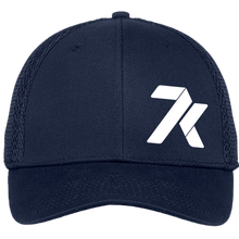 Load image into Gallery viewer, Navy Blue Snapback Trucker Hat with White 7k Logo