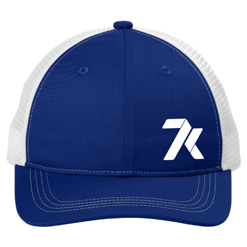 Patriot Blue/ White Snapback Trucker Hat with White 7k Logo