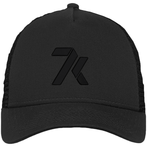 Black Snapback Trucker Hat with Black 7k Logo