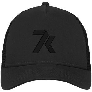 Black Snapback Trucker Hat with Black 7k Logo